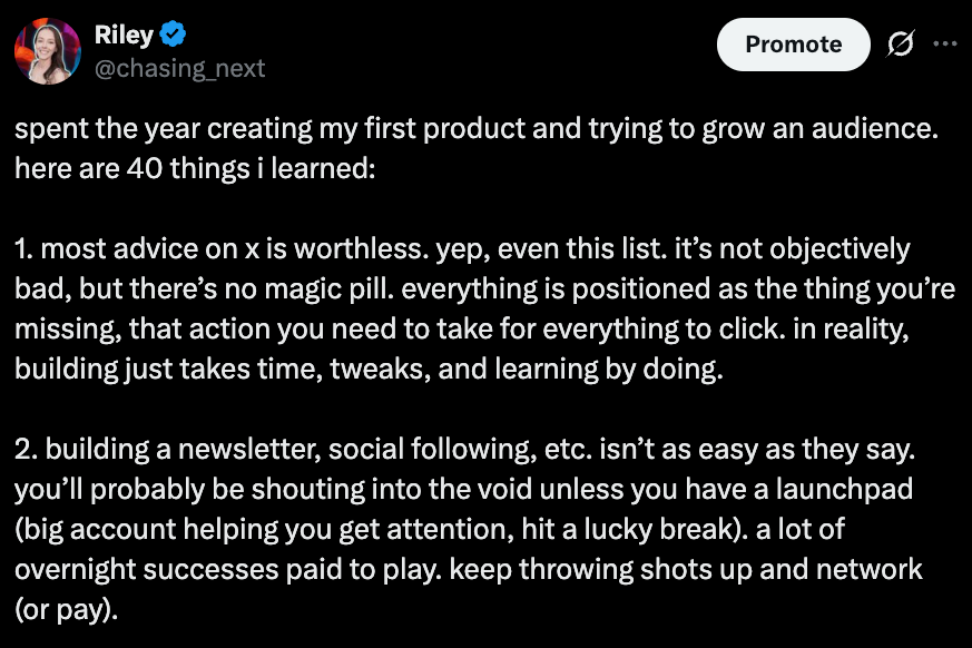 40 Things I Learned From a Year of Building